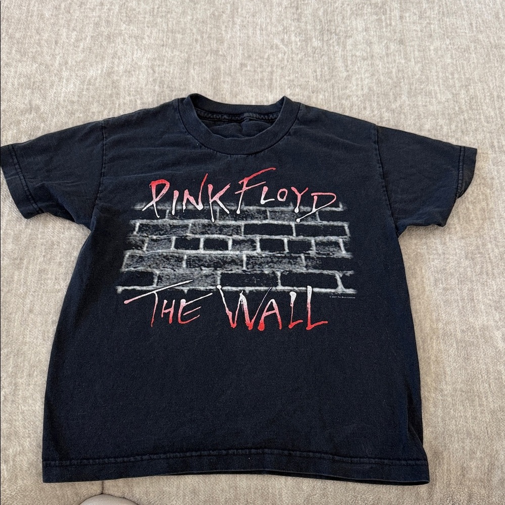 Pink Floyd Kids Black Graphic Tee with Red & White Print
